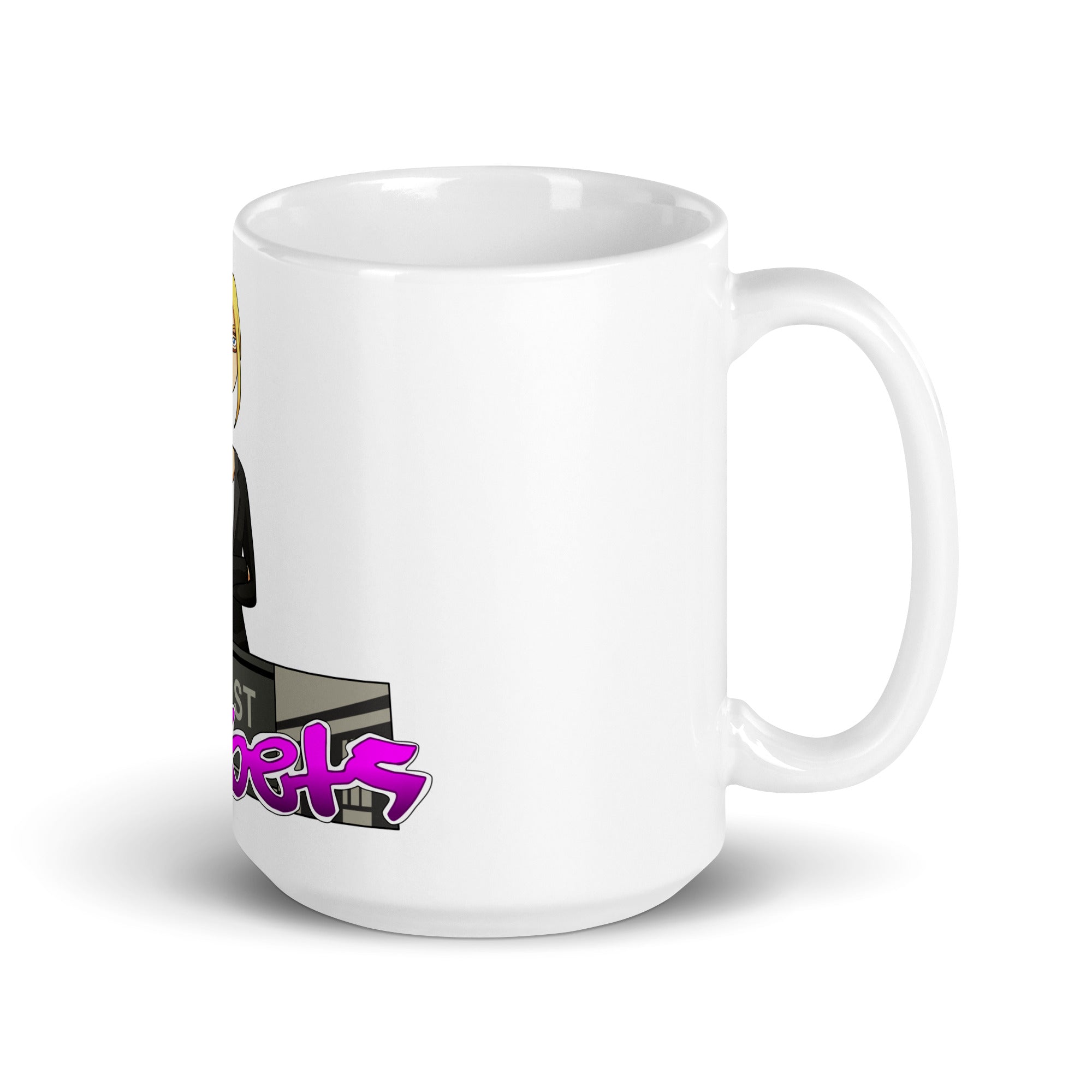 White glossy mug